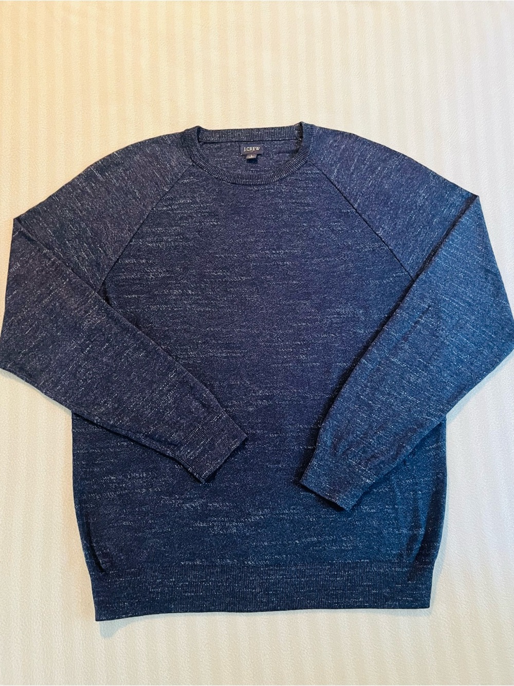 J. Crew Men’s Navy Heather Crewneck Sweater